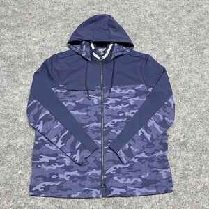 Johnnie-O Jacket Men XL Blue Navy Camo Callahan Performance Full Zip Hoodie Golf